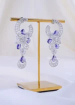 Regal Lavender Dangler Earrings (Silver) EAR002302 - Image 2