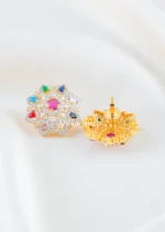 Regal Multicolor Aura Pendant Set (Yellow Gold) PSET02592 - Image 3
