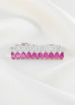 Regal Pink Sparkle Ring (Silver) RING02698