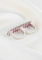 Regal Pink Sparkle Ring (Silver) RING02698 - Image 3