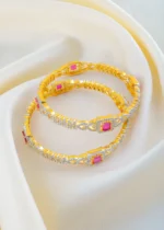 Regal Radiance Ruby Bangles (Yellow Gold) BAN001493 - Image 2