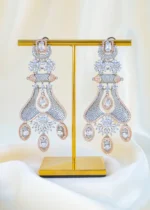 Regal Radiance Statement Earrings (Dual Plating) EAR001593