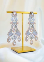 Regal Radiance Statement Earrings (Dual Plating) EAR001593 - Image 2