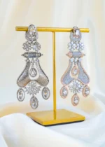 Regal Radiance Statement Earrings (Dual Plating) EAR001593 - Image 3