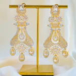 Regal Radiance Statement Earrings (Yellow Gold) EAR001592