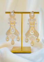 Regal Radiance Statement Earrings (Yellow Gold) EAR001592