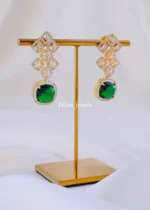 Regalia Green Earrings (Yellow Gold) EAR002079 - Image 2