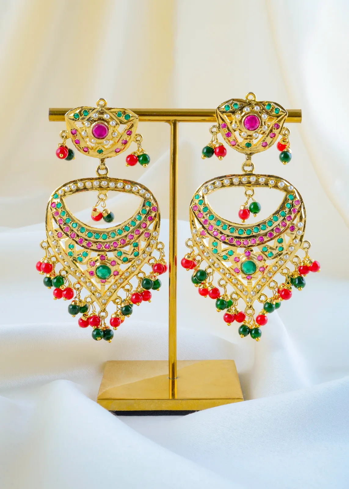 Regalia-Jadau-Elegance-Earrings-Yellow-Gold-EAR001652a Regalia Jadau Elegance Earrings (Yellow Gold) EAR001652 - Image 1
