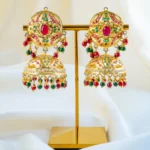 Regalia Jadau Jhumka Earrings (Yellow Gold) EAR001653
