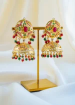 Regalia Jadau Jhumka Earrings (Yellow Gold) EAR001653 - Image 2