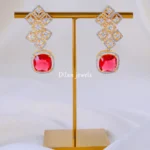 Regalia Red Earrings (Yellow Gold) EAR002080