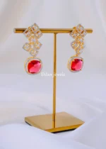 Regalia Red Earrings (Yellow Gold) EAR002080 - Image 2