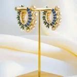 Reversible Baalis in Blue (Victorian Gold) EAR001030