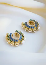 Reversible Baalis in Blue (Victorian Gold) EAR001030 - Image 3