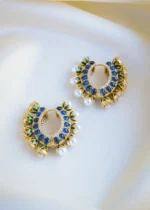 Reversible Baalis in Blue (Victorian Gold) EAR001030 - Image 4
