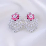 Rosabelle Floral Drop Earrings (Silver) EAR002288
