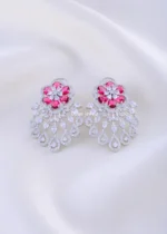 Rosabelle Floral Drop Earrings (Silver) EAR002288