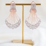 Rose Celestine Cascade Earrings (Rose Gold) EAR002610