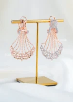 Rose Celestine Cascade Earrings (Rose Gold) EAR002610 - Image 3
