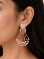 Rose Celestine Cascade Earrings (Rose Gold) EAR002610 - Image 5