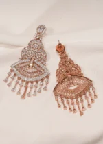 Rose Gold Chandelier Earrings (Rose Gold) EAR000463 - Image 3