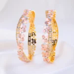 Rose Petal Elegance Bangles (Yellow Gold) BAN002268