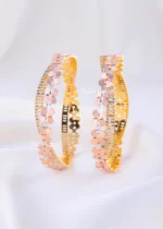 Rose Petal Elegance Bangles (Yellow Gold) BAN002268