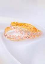 Rose Petal Elegance Bangles (Yellow Gold) BAN002268 - Image 3
