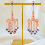 Rosé Radiance Chandelier Earrings (Rose Gold) EAR001597