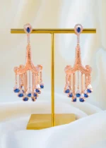 Rosé Radiance Chandelier Earrings (Rose Gold) EAR001597