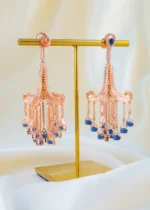 Rosé Radiance Chandelier Earrings (Rose Gold) EAR001597 - Image 3