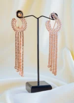 Rosé Radiance Tassel Earrings (Rose Gold) EAR001598 - Image 3
