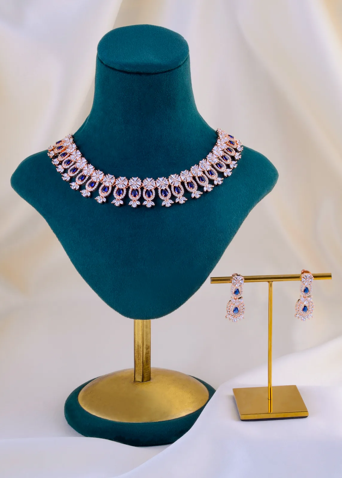 Rose-Royale-Necklace-Set-Rose-Gold-NEC001906a Rosé Royale Necklace Set (Rose Gold) NEC001906 - Image 1
