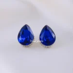 Royal Blue Drop Studs (Silver) EAR002231