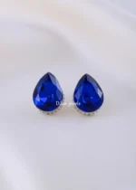 Royal Blue Drop Studs (Silver) EAR002231