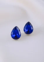 Royal Blue Drop Studs (Silver) EAR002231 - Image 2