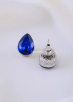 Royal Blue Drop Studs (Silver) EAR002231 - Image 3