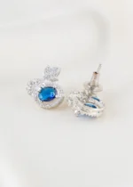 Royal Blue Sparkle pendant set (Silver) PSET02647 - Image 3