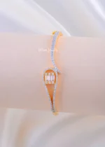 Royal Converging Diamond Bangle (Yellow Gold) BRA002344