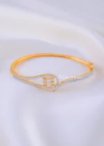 Royal Converging Diamond Bangle (Yellow Gold) BRA002344 - Image 2