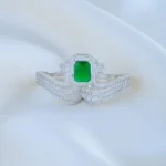 Royal Crest Emerald Ring (Silver) RING01856