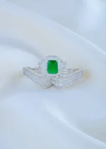 Royal Crest Emerald Ring (Silver) RING01856