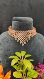 Royal Diamond Choker Set (Rose-Gold)- NEC15122206