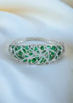 Royal Green Extravagant Bracelet (Silver) BRA001278
