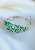 Royal Green Extravagant Bracelet (Silver) BRA001278 - Image 3