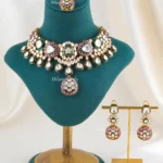 Royal Kundan Elegance Necklace Set (Yellow Gold) NEC002608