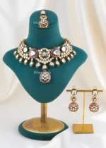 Royal Kundan Elegance Necklace Set (Yellow Gold) NEC002608