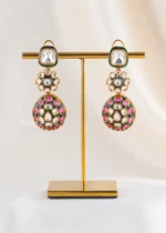 Royal Kundan Elegance Necklace Set (Yellow Gold) NEC002608 - Image 4