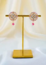 Royal Kundan Polki Necklace Set (Yellow Gold) NEC001566 - Image 3