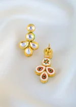 Royal Kundan Polki Pendant Set (Yellow Gold) PSET01458 - Image 3